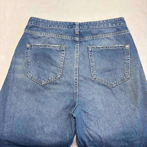 Pilcro Anthropologie High Rise Wide Leg Ankle Blue Denim Jeans Size 29 - Picture 5 of 15